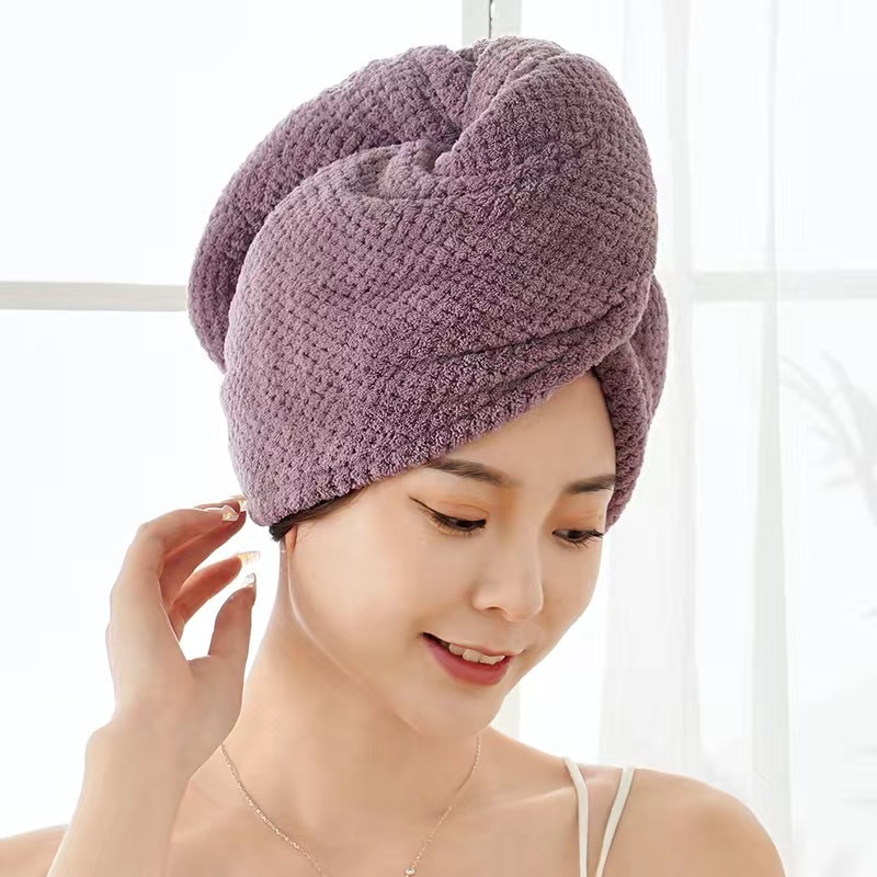 日本式ドライヘアキャップ速乾女性成人吸水タオル髪タオルシャワーキャップ神器二重厚手のスカーフ|undefined