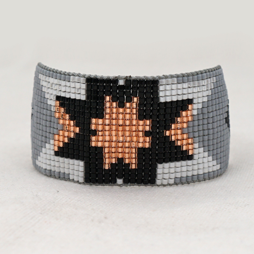 Bohemian Ethnic Miyuki Rice Beads Woven Pure Handmade Geometric Beaded Bracelet display picture 6