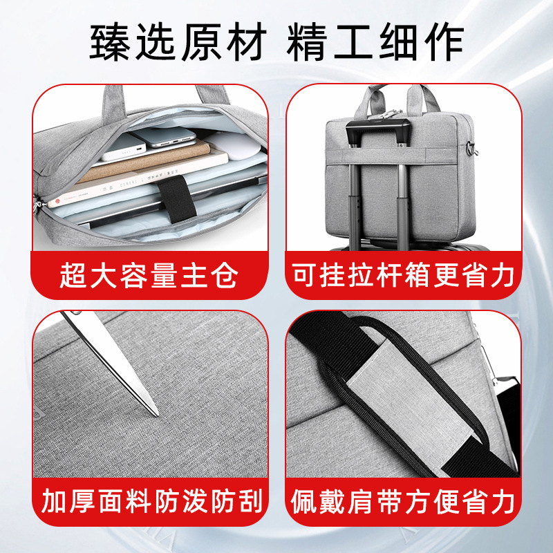 Laptop bag suitable for Apple, Lenovo, Dell, HP notebooks, portable laptop bag, business crossbody bag