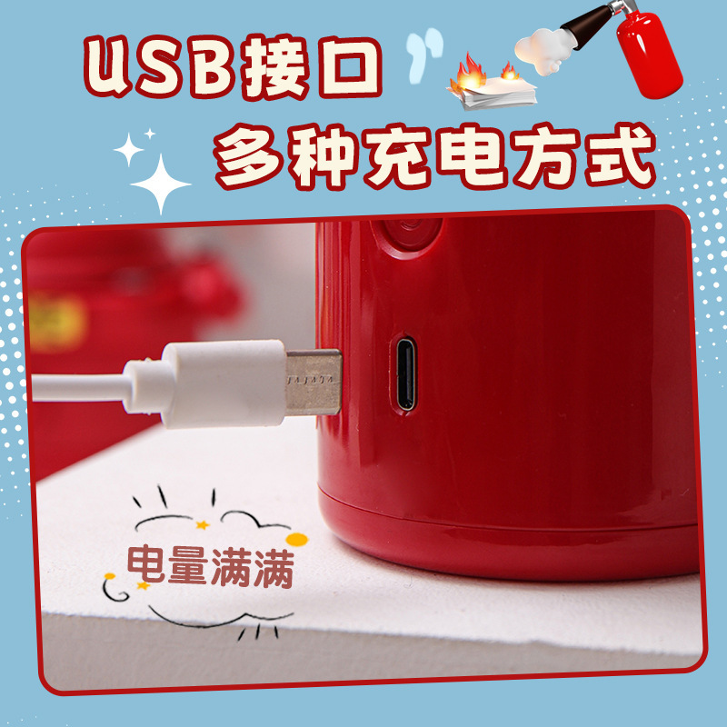 创意新款台灯USB充电煤气罐摆件学生卷笔刀阅读台灯灭火器小夜灯|undefined