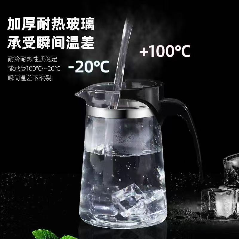 Tetera con Filtro de Separación de Té de Vidrio Resistente al Calor para Oficina y Hogar