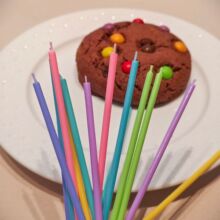 7COLOR彩虹-7简约彩虹线烛生日蜡烛杆蜡派对蛋糕线烛厂家批发