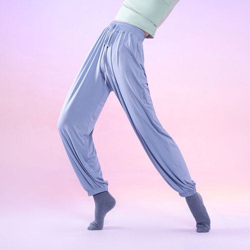Modern dance pants for men and women, training pants, lantern pants, hemmed pants, sports radish pants