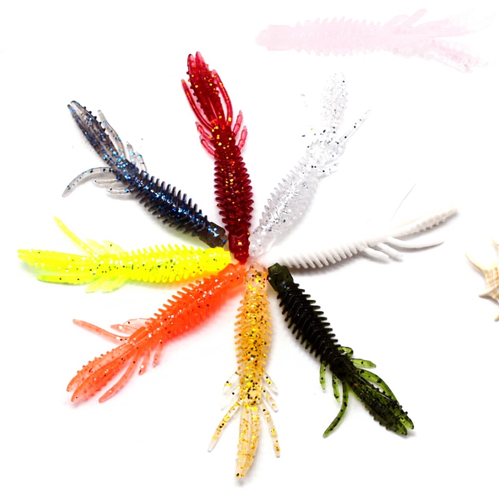 Manufacturer Wholesale 1.8g 2.2g Salted Ned Floating Bibi Soft Shrimp Soft Worm Bait for Mandarin Fish and Blackfish Lure