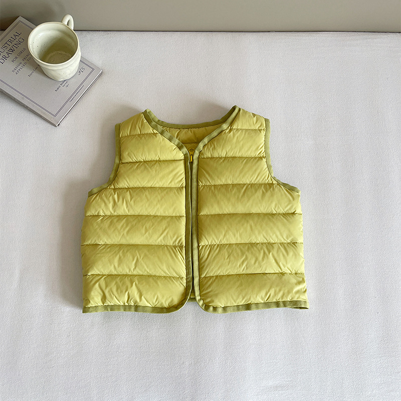 Wind Valley 2025 invierno nueva ropa infantil coreana de color sólido chaqueta de plumón caliente para niños chaqueta de aire exterior universal