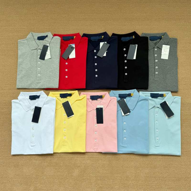 Rl Ralph Lauren Logo Embroidery Five-Button Short-Sleeve Polo Shirt for Women in Summer