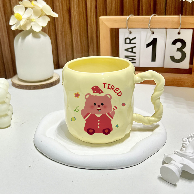 漫画の見栄えの良いビーバーセラミックマグ寮オフィスホームカップル学生ウォーターカップ誕生日イベントギフト|undefined