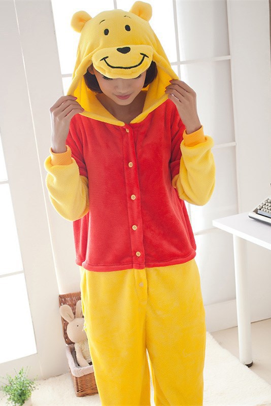 Lote mixto Otoño e Invierno niños y niñas de dibujos animados animal pijamas de una pieza de franela Totoro manga larga Panda aseo hogar