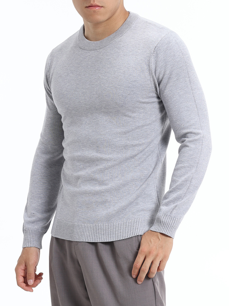 Transfronterizo hombre otoño invierno alta sensación suéter de cuello redondo para hombre cálido ocio perezoso chaqueta de punto camisa de fondo para hombre