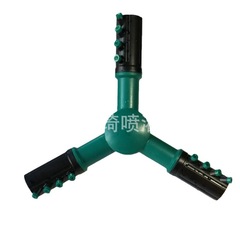 三叉加底座可串聯噴頭 園藝360度自動旋轉園林草坪灌溉澆水噴水器