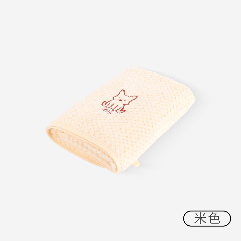 Toalla absorbente para mascotas con rejilla de piña, microfibra de terciopelo de coral, secado rápido, secado, suspensión, secado sin dañar el cabello