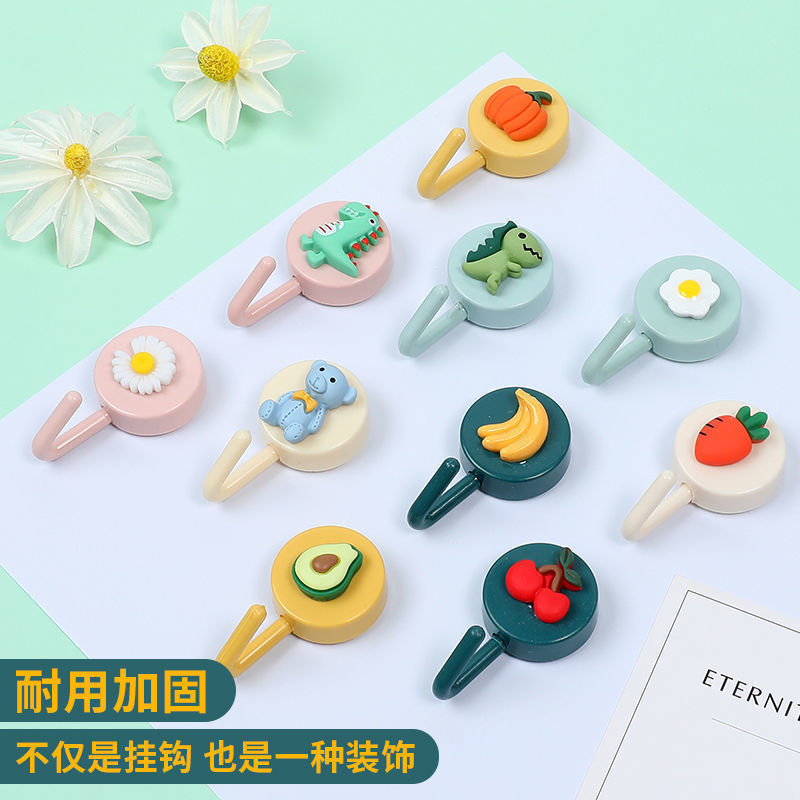 3M candy color cartoon sticker hook 3m wall seamless macaron color strong sticky hook multicolored small decorative hook 3M candy color cartoon sticker hook 3m wall seamless macaron color strong sticky hook multicolored small decorative hook