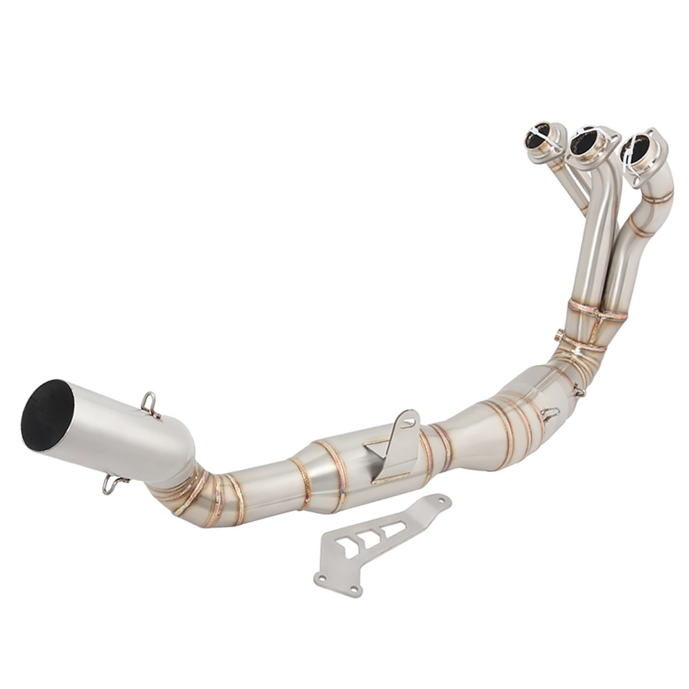 Suitable for MT09 XSR900 MT-09 Tracer900 motorcycle modified exhaust pipe front section middle section stainless steel