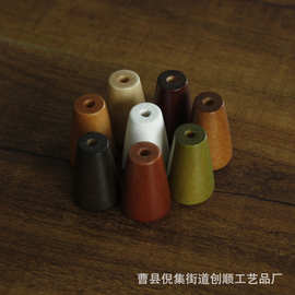 木质百叶窗帘拉绳配件眼泪型实木小拉环服装箱包吊钟纽扣双孔绳扣