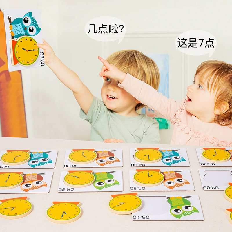 Teaching wooden toy, children's watch, training