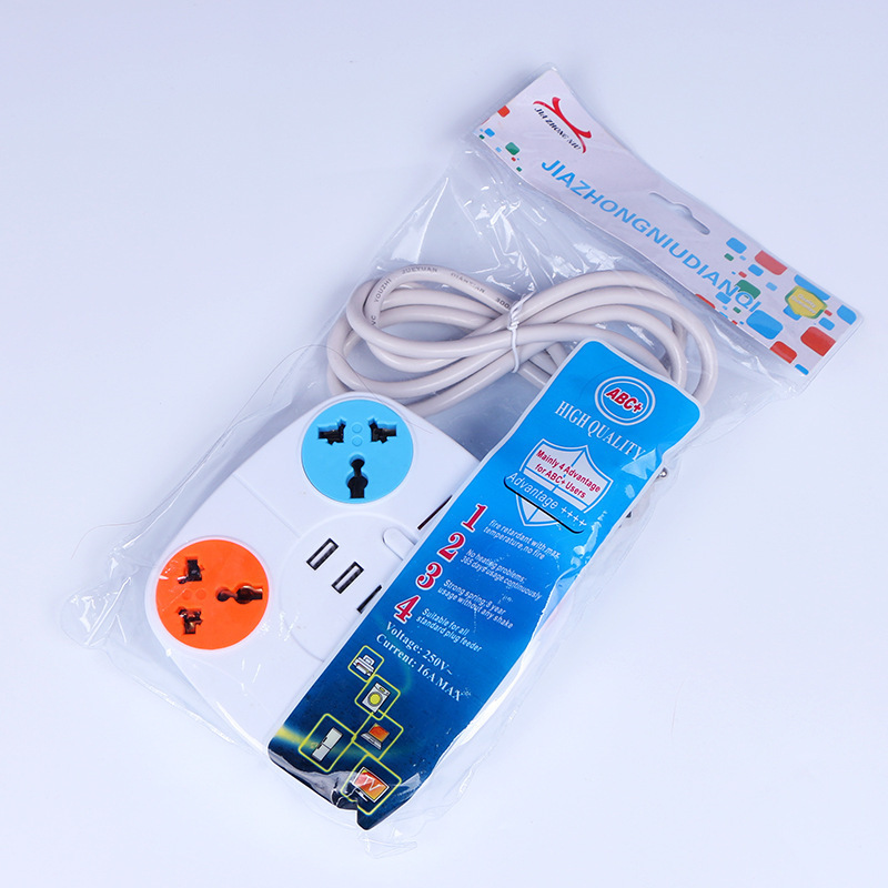 多孔办公室桌面排插带USB 家用宿舍插线板拖线板欧规插座批发