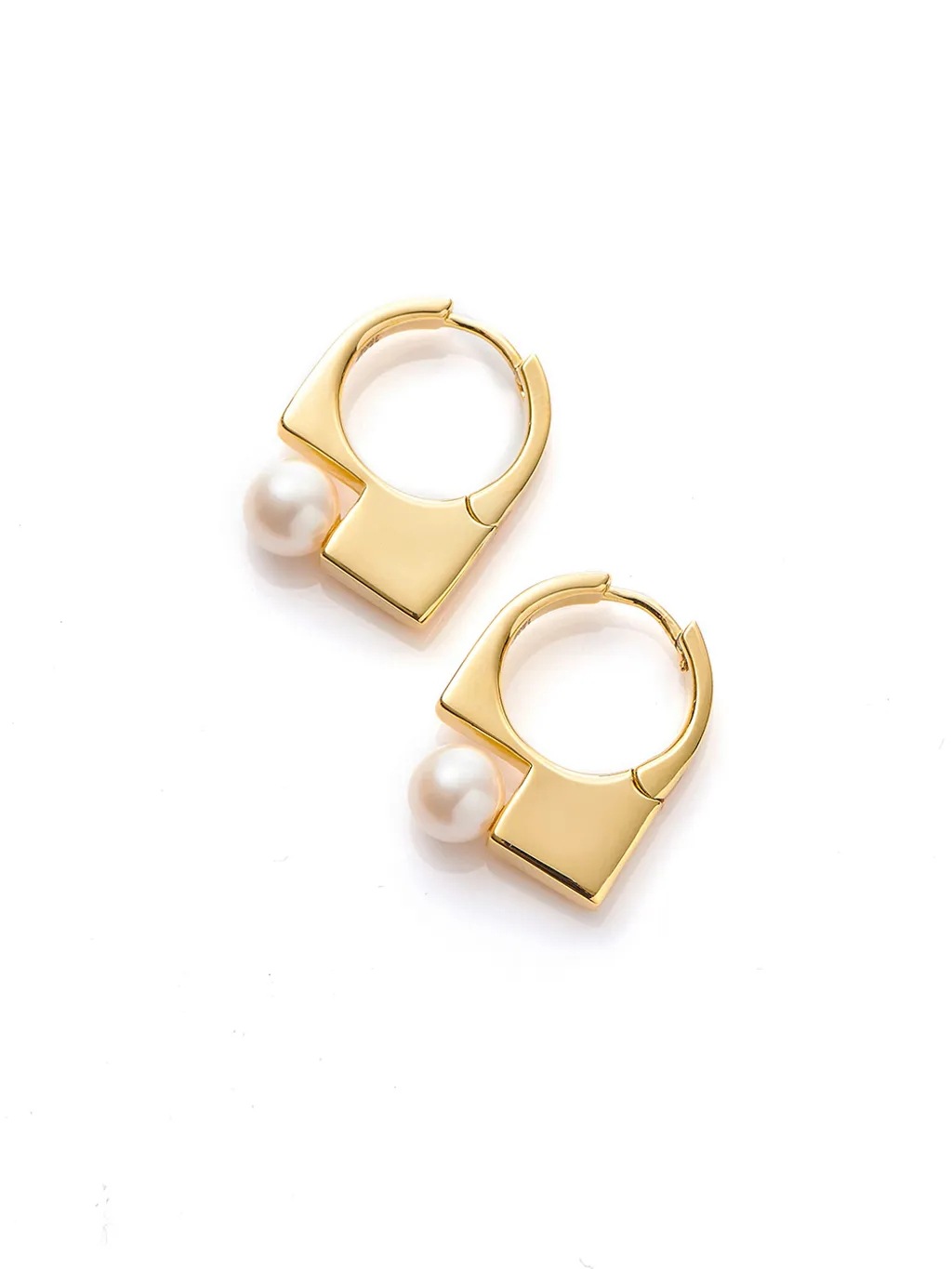 Nihaojewelry Wholesale Jewelry Retro Geometric Pearl Copper Stud Earrings display picture 6