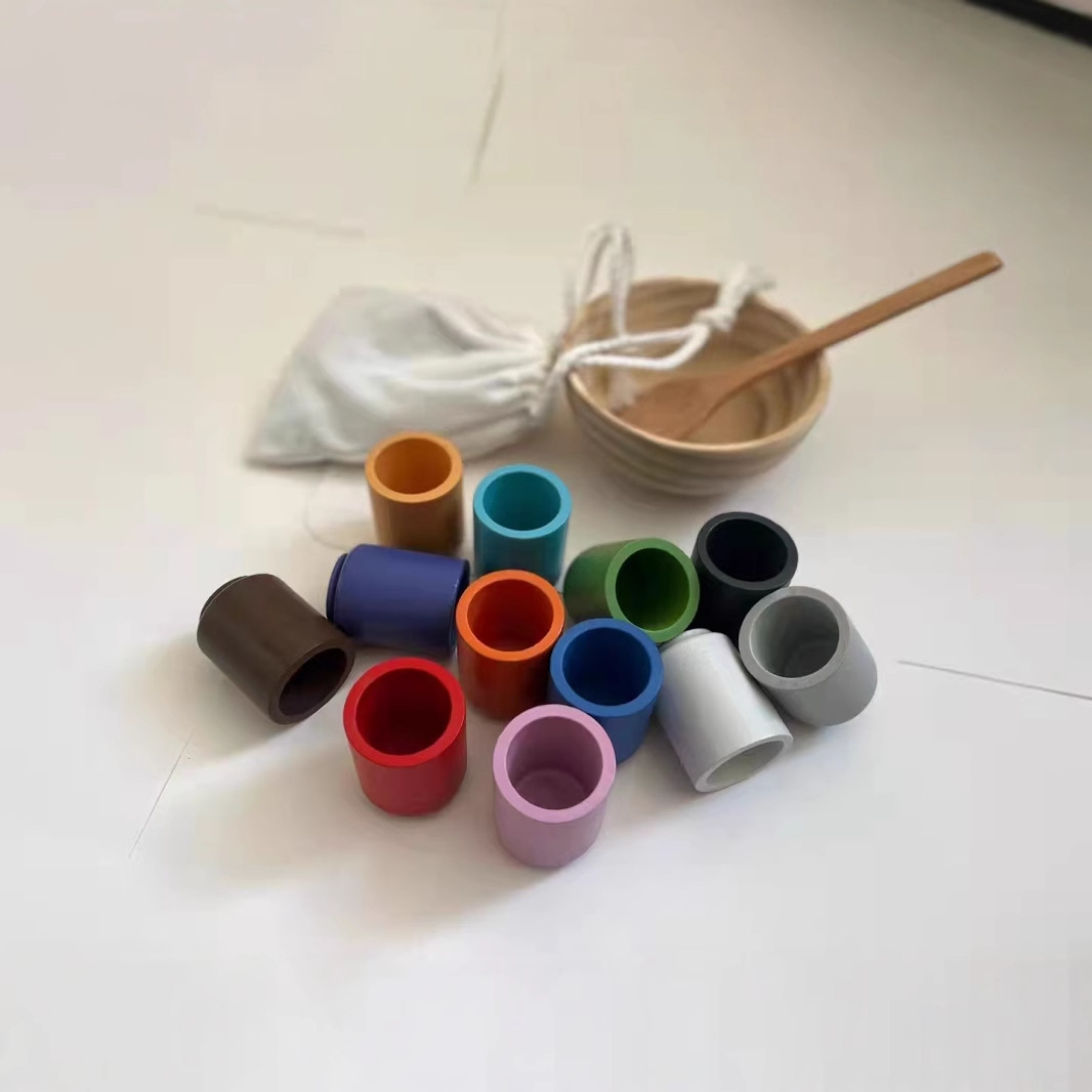 Kindergarten desarrollo de juegos de escritorio juguetes multifuncionales educativos entrega transfronteriza Bola de 12 Colores y clasificación de colores de la taza