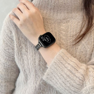 For iwatch9 Strap S10 Apple S8 Watch S7 Sky Star Drill Strap Applewatch9 Metal