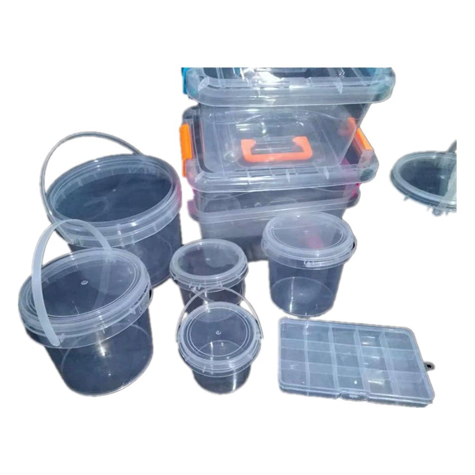 Ручка 1 литр закрытое круглое упаковочное ведро верхний диаметр 12 нижний диаметр 10,4 высота 12 см пластиковое ведро для конфет