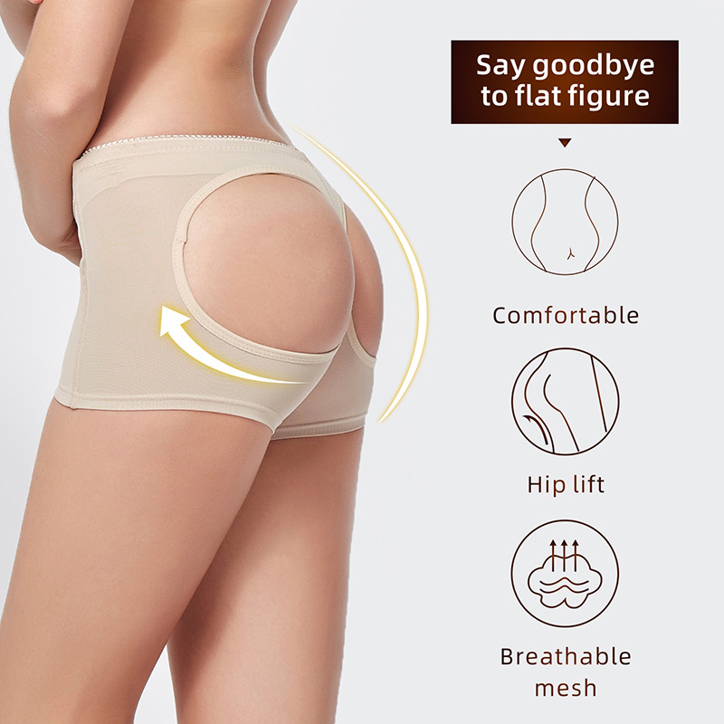 Mesh Sexy Breathable Butt Lifting Pants Boxer-angle Beautiful Buttocks and Enlarged Buttocks Panties Women's Exposed PP Bottoming Body Shaping Pants