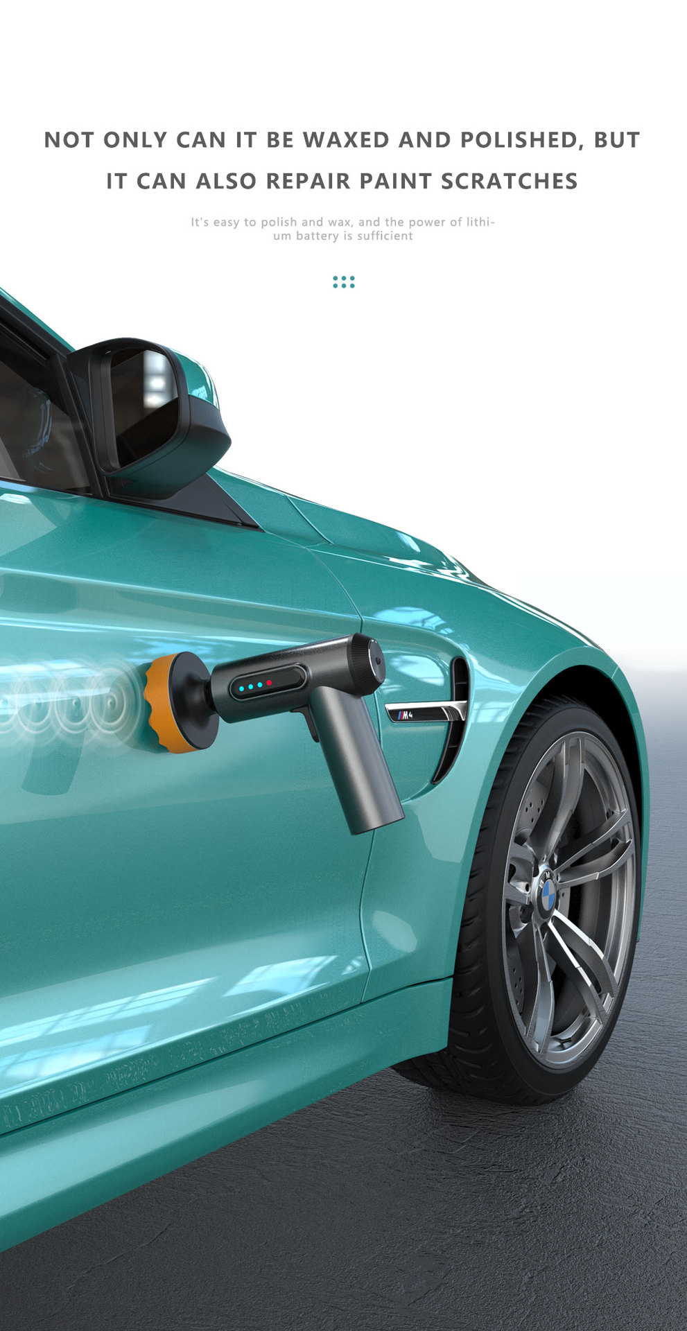 Car polisher waxing machine car wireless small polisher electric car household digital display polishing cross-border