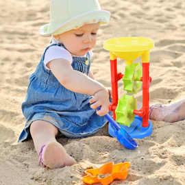 沙滩玩具沙漏单个风车玩具沙漏斗儿童沙漏大号宝宝沙池玩沙工具