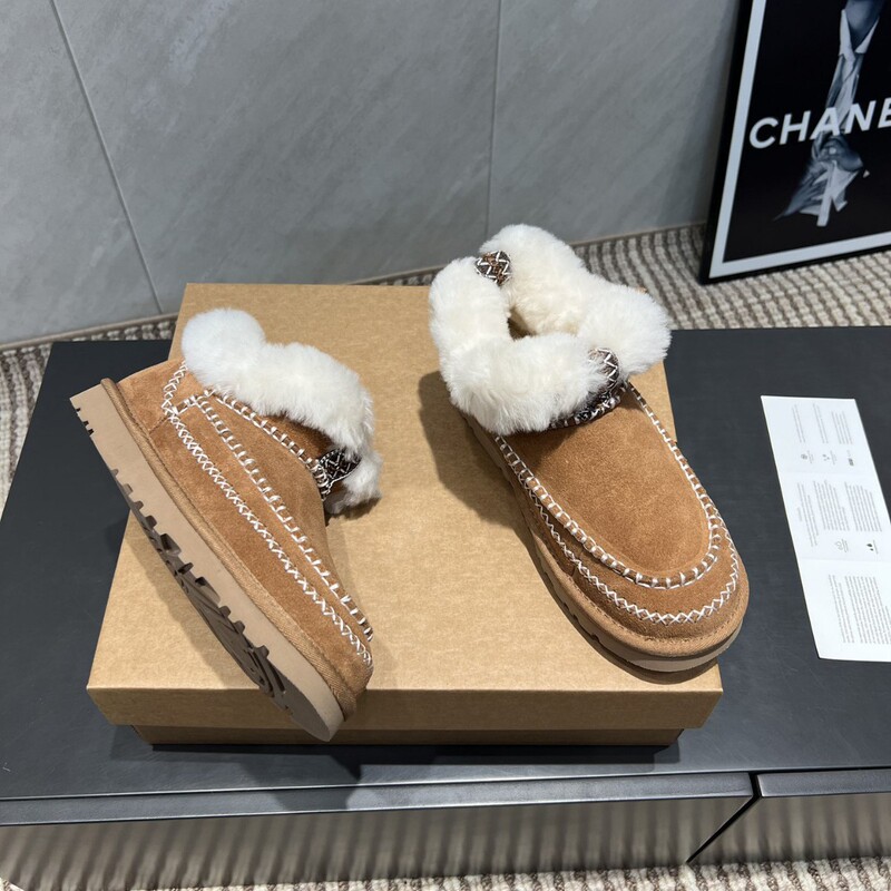 广州高品质~阿尔派皮毛一体雪地靴25冬新款保暖厚底套脚中筒女靴|undefined
