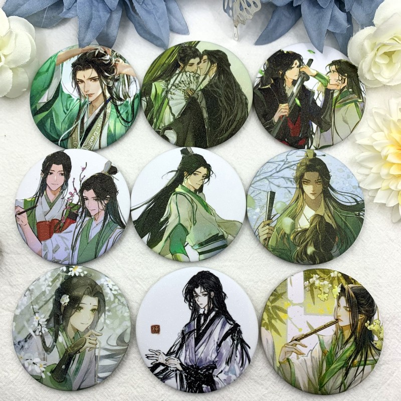 Scum Villain Self-Saving System Badges, Fan Art Badges, Luo Binghe and Shen Qingqiu Tin Badges