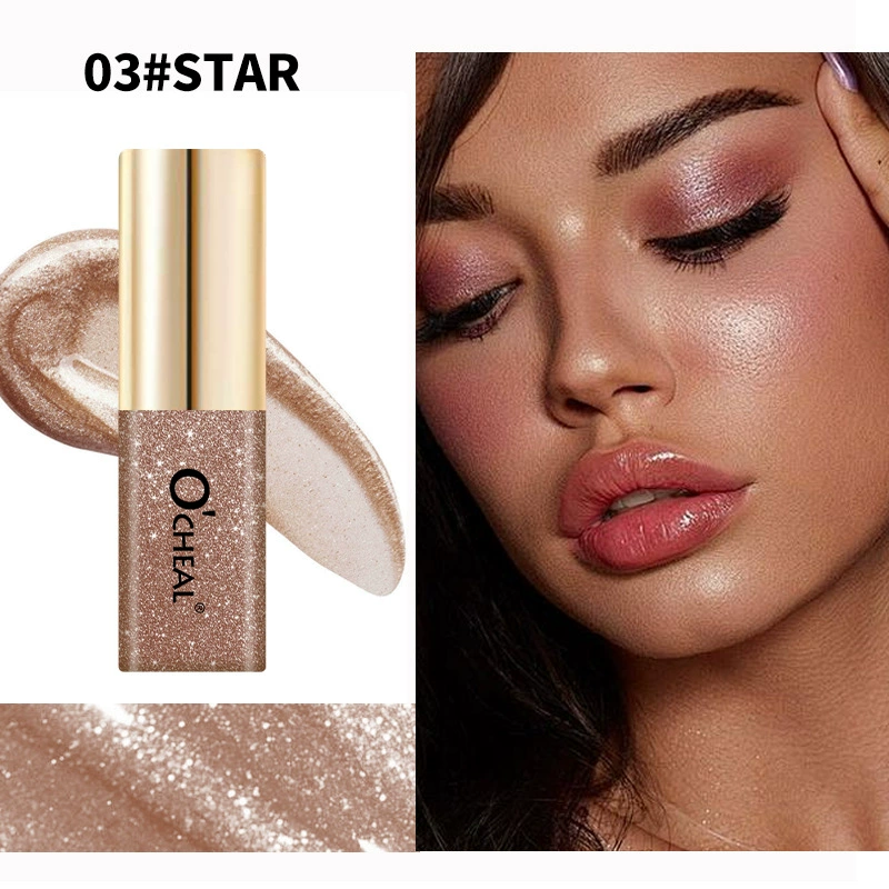 Small eyeshadow highlighter, 7 shimmering colors, 3.5 g compact tube