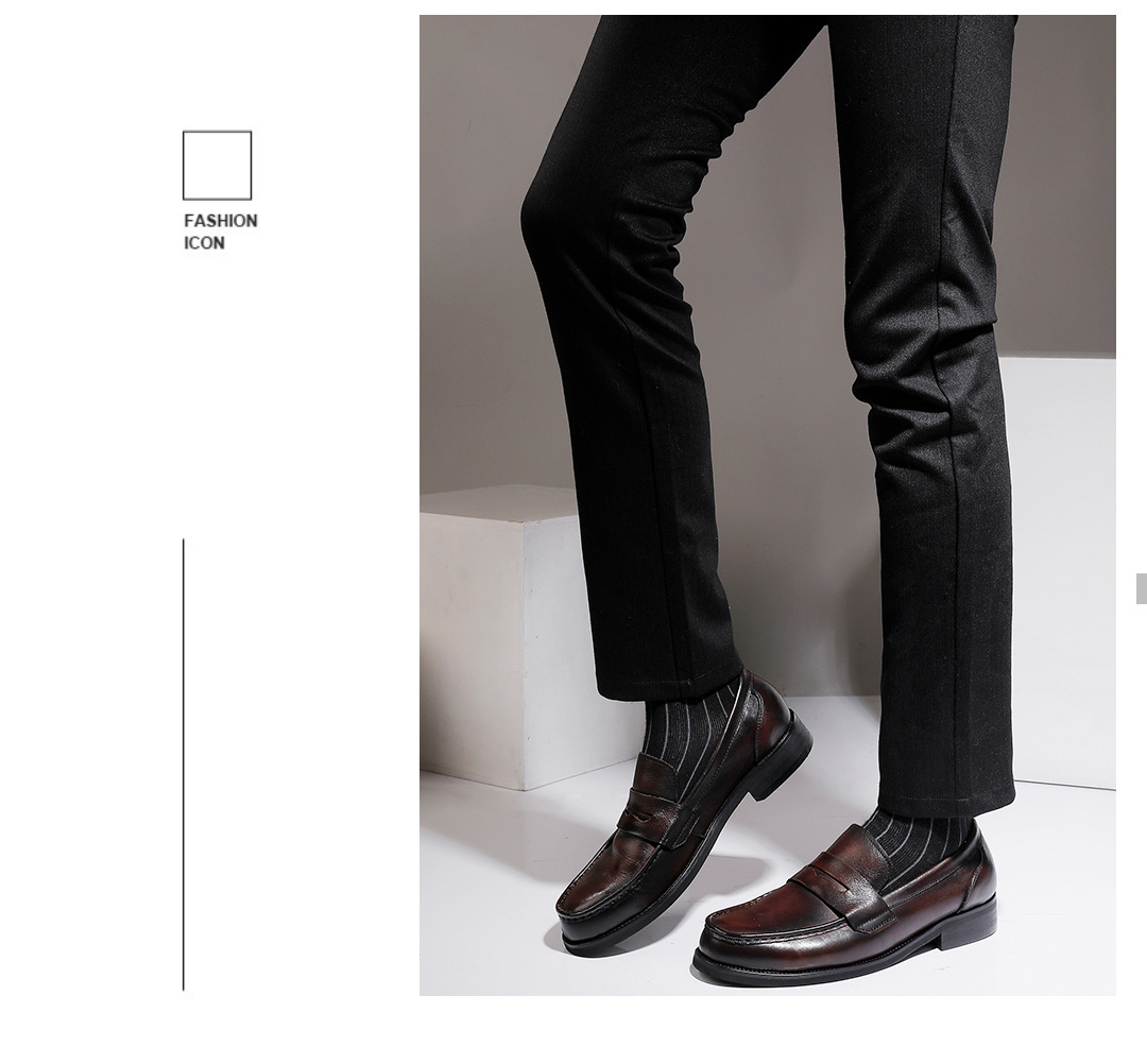 Vinter nye herre gummi ydersål slip-on business formelt tøj let luksuriøs high-end lige sko_voghion.com