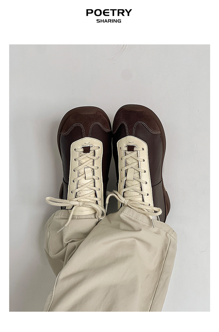 2024 neue explosive Ballett-Trainingsschuhe mit weichen Sohlen für Herren, Nische, lässig, farblich passende Retro-Paar-Sportschuhe_voghion.com