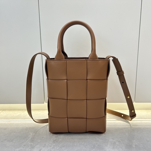 2024 Cross-border New Leather Woven Handbag Small Square Bag Korean Style Fashion Phone Bag Shoulder Bag Women