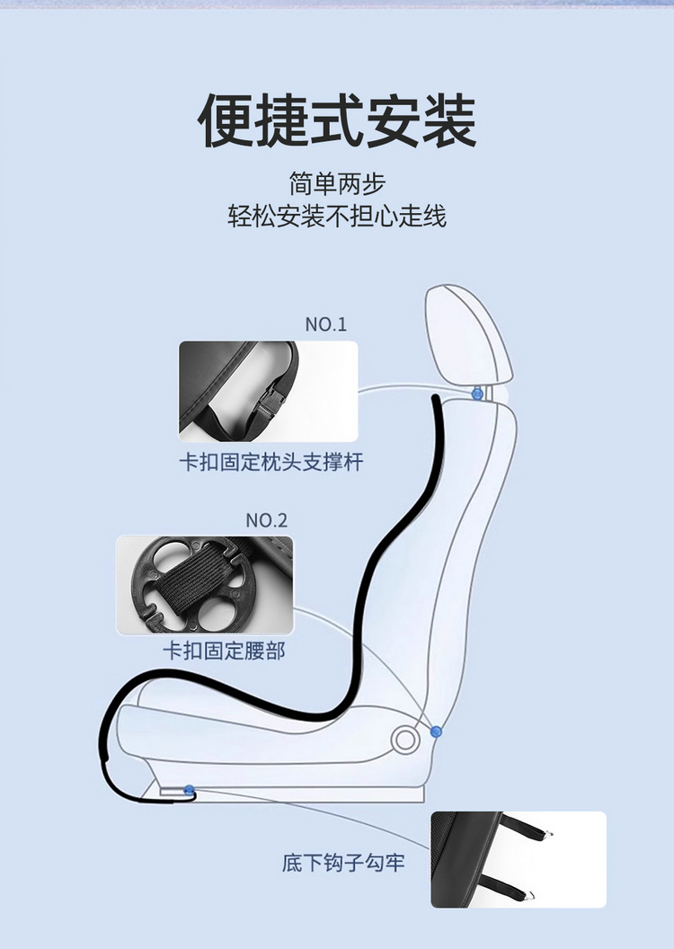 Car Seat Ventilation Pad 12V for Cars 24V for Trucks with Fan, Breathable Cooling Massage Lumbar Support Air Cushion for Summer