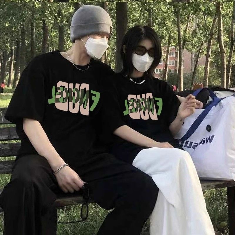 【라이트닝 스토어 인기상품】미국식 캐주얼 반팔 남성 티셔츠, 여름철 활용도 높은 루즈핏 탑, 트렌디 브랜드 티셔츠