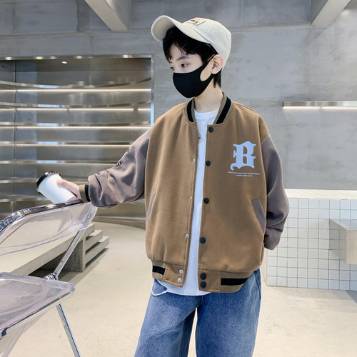 Children's Autumn Baseball Jacket Outerwear  New Model, Suitable for Older Children Spring and Autumn, Trendy Streetwear Top for Kids