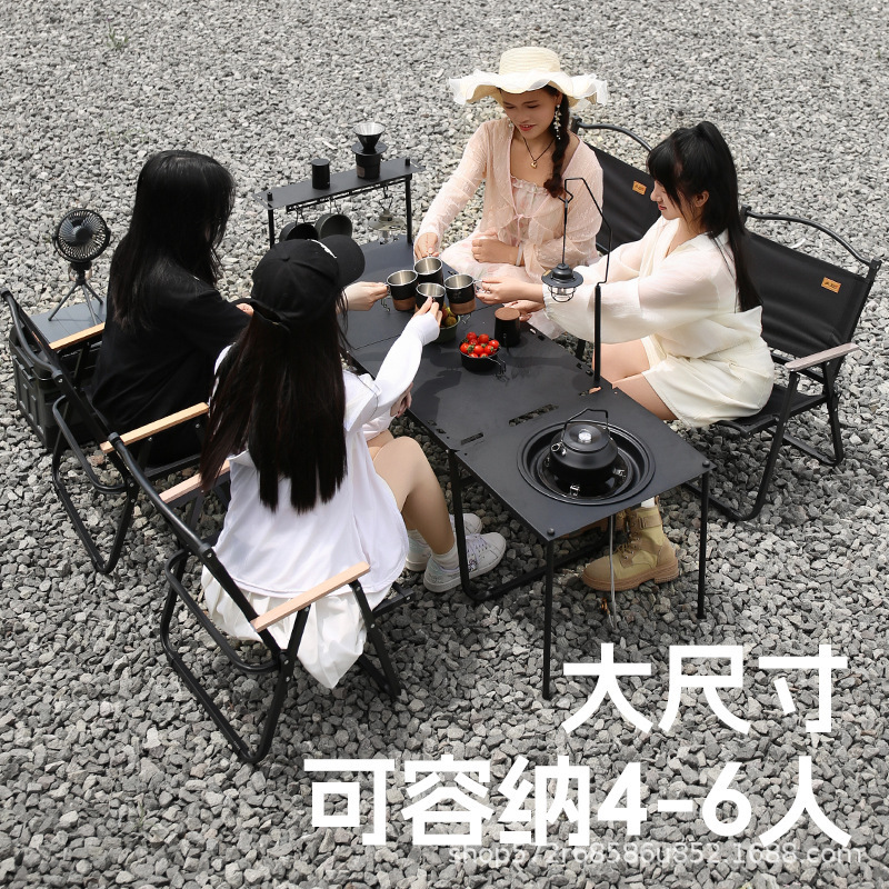 屋外折りたたみテーブルポータブルキャンプ軽量油圧ロッドシャドウタクティカルテーブルフリースプライシングIGTバーベキューピクニック|undefined