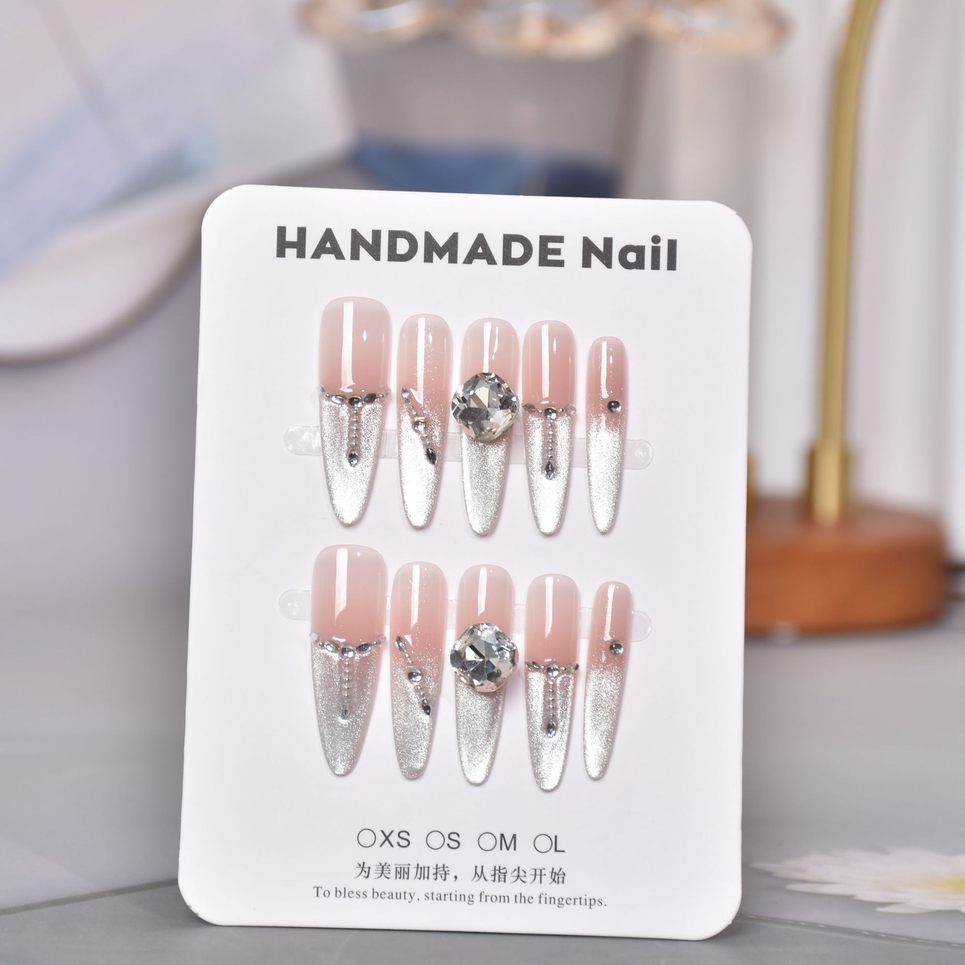 Perro fino largo hecho a mano puro 4.0 desgaste de uñas productos terminados desmontables parches de uñas parches de manicuras inwind