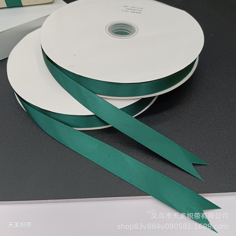 0.6CM-5CM 크리스마스 다크 그린 리본 암호화 폴리 에스테르 리본 리본 도매 선물 포장 리본 DIY