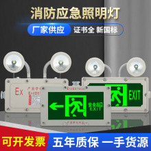 消防应急照明灯楼道安全出口指示牌二合一标志灯LED防爆型双头灯