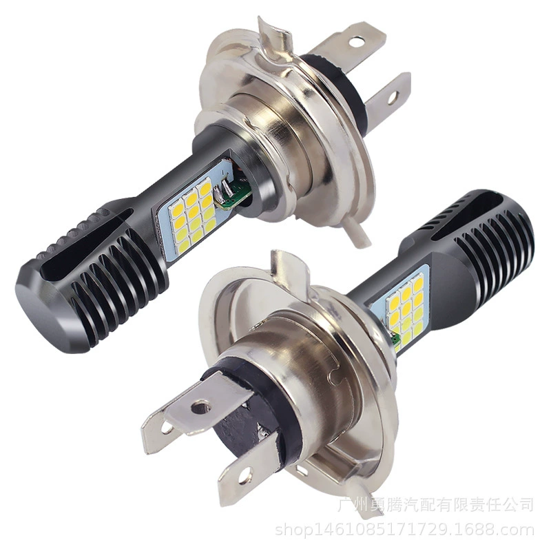 Передняя фара мотоцикла H4 BA20D PX15D 3030 24smd мощная, яркая светодиодная фара мотоцикла