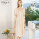 Summer French Style Silk Nightgown Women's High-end 100% Mulberry Silk Loose Comfortable dress Home Clothes Nightgown