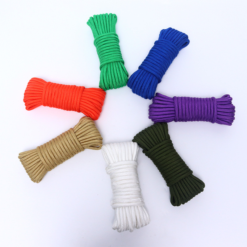 彩色尼龙编织绳 捆绑尼龙绳 厂家尼龙包芯绳拉绳尼龙绳打捞绳