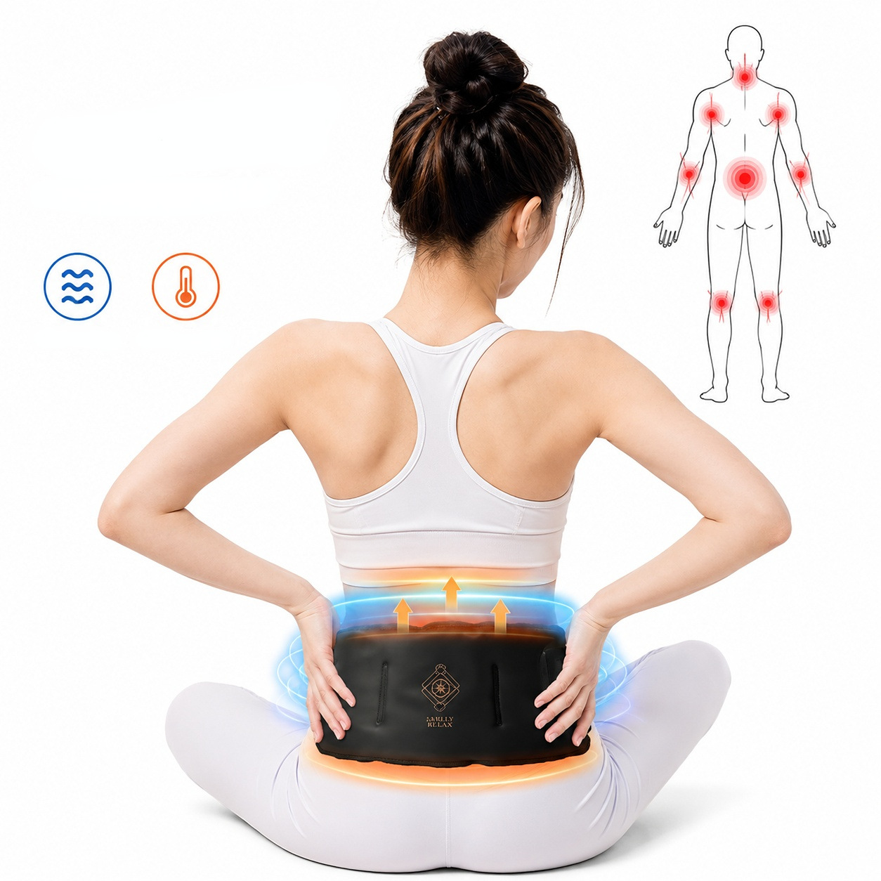 Amazon Hot and Cold Compress Waist Belt with Soft Gel, Universal for All Seasons, Velcro Closure Waist Belt