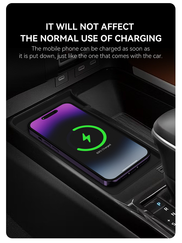 Suitable for 25 Camry Xv80 Wireless Charging Silicone Anti-Slip Mat Car Protection Car Supplies Modification