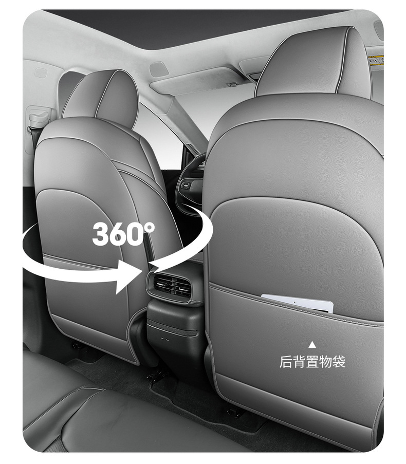 Xpeng G6 Special Car Seat Cover, Universal for All Seasons, Full Surround Seat Cushion, Perforated Leather, Breathable Interior Modification Seat Cover