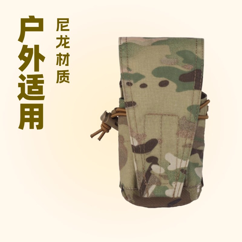 Outdoor Tactical Nylon Molle Waist-Mounted Single Storage Bag for Hiking and Trekking, Mobile Phone Storage Expansion Waist Bag
