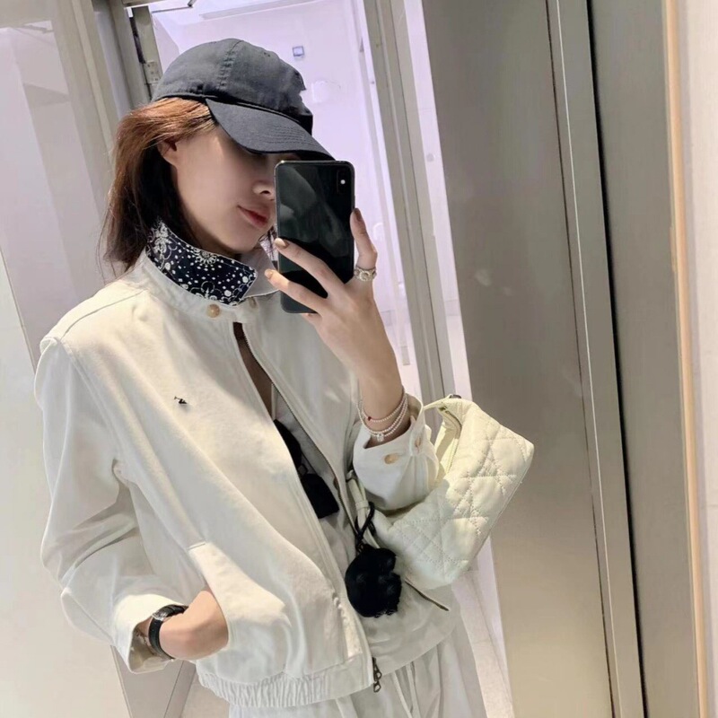 正确版本原标RL拉夫老钱风经典翻领女款夹克斜纹布水洗短款外套女|undefined