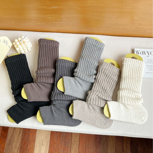 Autumn and Winter Atmosphere Socks for Women, Knitted Cluster Socks, Slimming and Leg-Thinning, Warm Leggings, Toe Cover and Knee-High Socks, Snow Ground