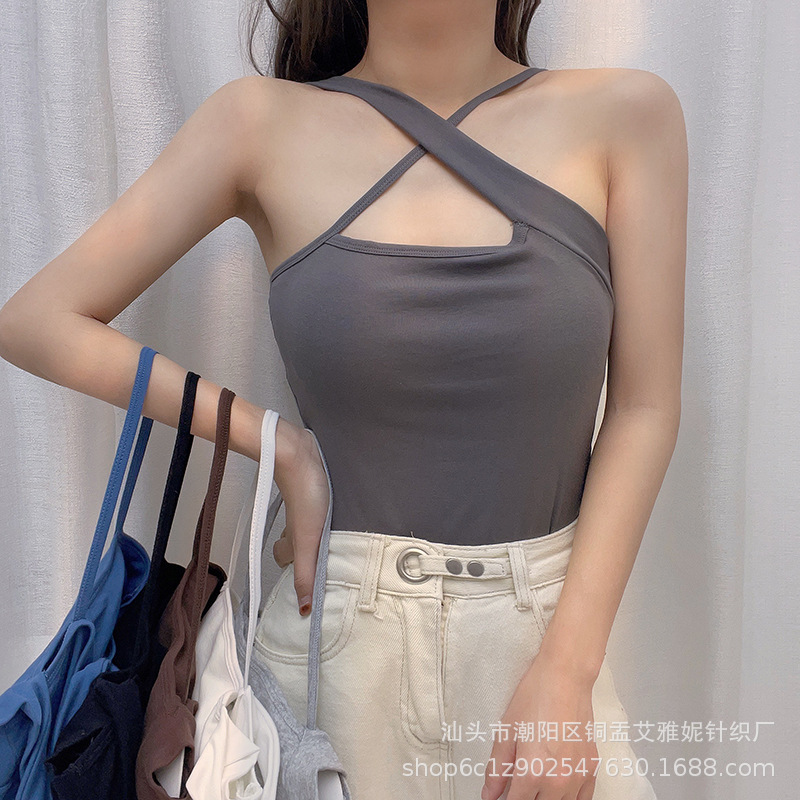 Halter vest women's outer wear 2021 new...